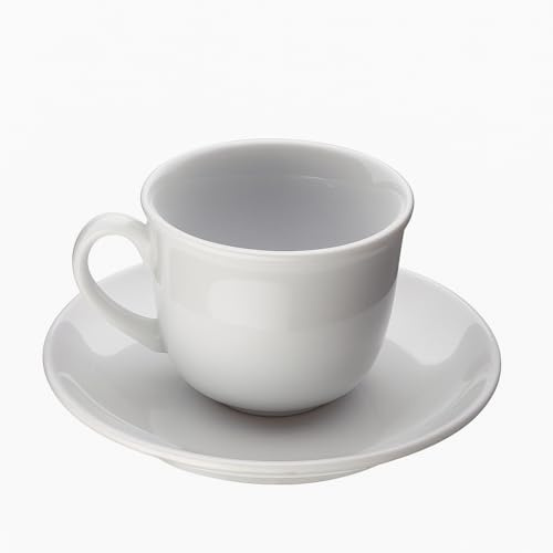 SCHÖNHUBER FRANCHI Set da Caffè Giglio, 6 Tazze con 6 Piattini, Porcellana, per Bar, Hotel e Ristoranti pizzerie bistrò pizzerie