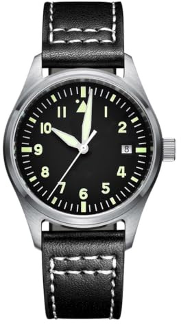 ADDIESDIVE Montre Automatique pour Homme Rétro Mouvement Mécanique 8215 Verre Saphir Étanche 200M Acier Inoxydable Analogique AD2519