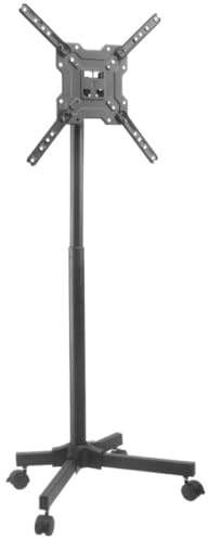 Adjustable Universal TV Stand on Wheels for 17-50 TVs Height Adjustable Floor Display Stand for Bedroom Sturdy Monitor Mount with Easy Mobility