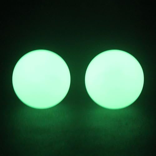 Generico Pelota de hockey en la oscuridad – Juego de 2 discos, disco de sobre hielo 8 x 8 x 5 cm, bolas deportivas verdes luminosas | Para el juego de entrenamiento de hockey sobre hielo, libre al
