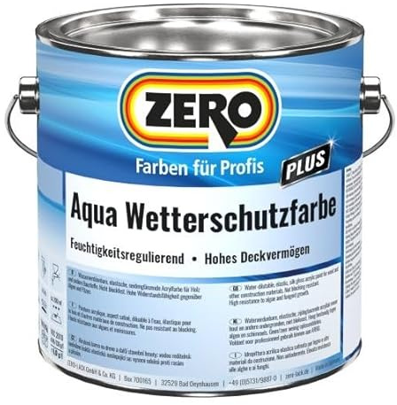 Zero Aqua Wetterschutzfarbe Plus weiß 2,5 Liter