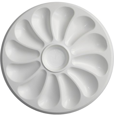 PLATEAU A HUITRE 12 EMPREINTES BLANC MADE IN FRANCE