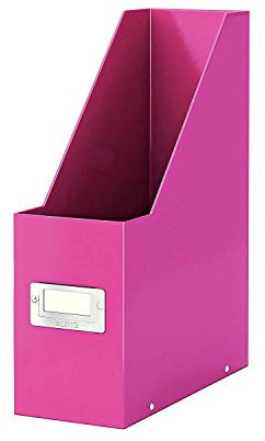 Click & Store Wow Zeitschriftensammler, Format 24 x 32 cm, aus PP, Farbe: Metallic-Rosa, 6 Stück