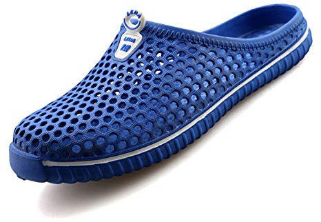 SAGUARO Clogs Pantoletten für Damen Sommer Hausschuhe Herren Aero I Tiefes Blau 38