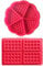 Aestm Stampo per waffle in silicone con buon rivestimento antiaderente, stampo da forno per waffle, utensili da cucina da cucina 2 pezzi