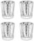 Teelichthalter Glas 5,5x6cm Kerzenhalter Windlicht Kerzenglas Teelichtgläser 4er Set Hochzeit Deko/partydeco.pl Vintage Teelichhalter aus Glas in schick-rustikaler Optik 4 Stück