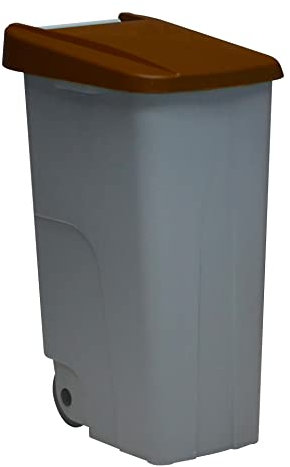 Denox DEN030 Contenedor Reciclo 85 litros Cerrado, Marrón, 420x570x760 mm