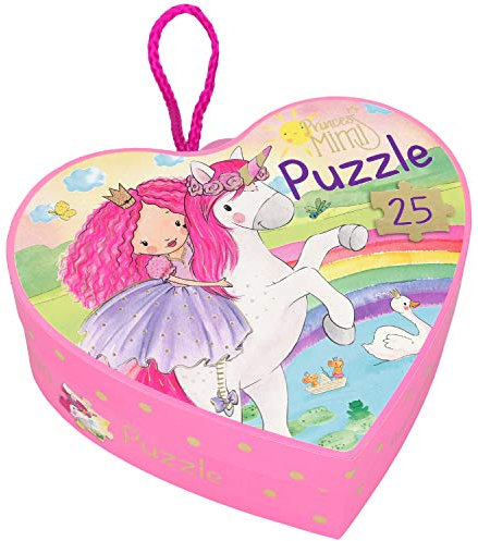 Depesche 10952 Princess Mimi - Puzzle in Herzschachtel, Legespiel mit 25 Puzzle-Teilen, für Kinder ab 4 Jahren