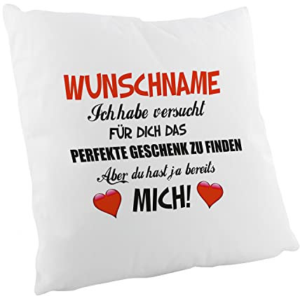 Crealuxe (Wunschname) Ich Habe versucht Finden... - Zierkissen, Sofakissen, bedrucktes Kissen, Bauwollkissen, Geschenk für Valentinstag