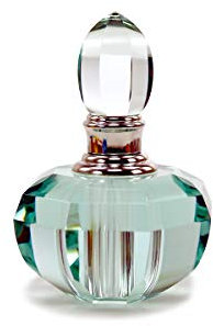 KECHU Delicate Green Empty Crystal Perfume Bottle Refillable Glass 3ml…