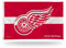 Rico Industries NHL Hockey Detroit Red Wings Red with White Stripe 3' x 5' Banner Flag Single Sided - Indoor or Outdoor - Home Decor