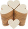 Holzherzen 120 Stück 4cm Rustikale Handgefertigte Tischdekoration, Hochzeits-Empfang Dekoration, DIY Handwerk für Heimdekoration, Ideal für Rustikale Hochzeit