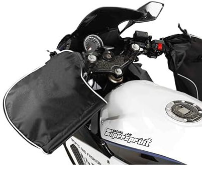 BLANCC Lenkerstulpen | Handschuhe für Roller, Scooter, Fahrrad & Motorrad | Motorradlenker Winddicht Handwärmer | Lenkerhandschuhe Wasserdicht Winter | Lenkermuffen - Schwarz