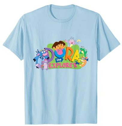 Dora the Explorer Classic Logo with Boots and Swiper T-Shirt