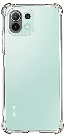 QUITECO Cover Trasparente per Xiaomi Mi 11 Lite/Xiaomi Mi 11 Lite 5G, Custodia Resistente in TPU, Anti Urto con Angoli Rinforzati, Protezione Bordi e Antigraffio