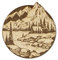 Woodwastl Wanddekoration Wandbild Motivbild aus Holz handgefertigt geflammt austauschbare Motive (Einzelmotiv Berglandschaft)