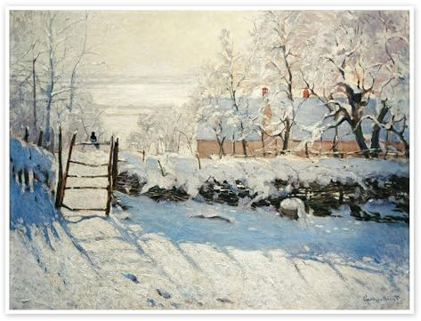 La Pie I Poster de Claude Monet 40 x 30 cm Tableaux Décoration murale