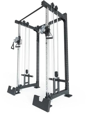 ATLETICA R8-Nitro Dual Pulley | Stand-Alone | 2 Kabelzugstationen mit Rudereinheit inkl. Fußstützen | 177x120 cm Grundfläche | 143 kg schwer