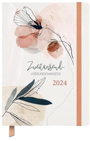 Terminkalender Classic Timer Blütenzauber - Kalender 2024 - Korsch-Verlag - Eine Woche auf zwei Seiten - Terminplaner - 13 cm x 18,5 cm