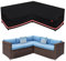 Turtle Life Housse de canapé de jardin en forme de V - Imperméable - Pour canapé d'angle - En forme de V - Noir - 178 cm x 86 cm x 86 cm