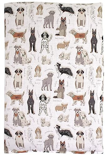 Leinsamenkissen 30 x 20 cm, Bio Stoff Liebe Hunde - Als Wärmekissen & Kältekissen - Körnerkissen für Mikrowelle und Backofen - 30x20cm, 800g