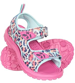 Mountain Warehouse Sand Kids Sandals - Comfortable Footwear, Cushioned Footbed, Touch Strap Fastening, Boys & Girls - Spring Summer, Beach, Walking & Outdoors Coral Kids Shoe Size 11