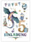 Minkocards 12 Einladungskarten zum 5. Kindergeburtstag Junge Ritter Drache Einladungen zum fünften Geburtstag Kinder bunte Geburtstagseinladungen