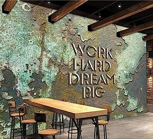 Große Wandfarbe mit europäischer und amerikanischer Retro-Industriestil-Bar-Café-Hintergrundwand 3D Tapete Vlies Effekt Tv Die Fototapete Wandbild Wohnzimmer Schlafzimmer-350cm×256cm