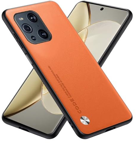 RankOne Hülle kompatibel mit Oppo Find X3 Pro (6.7), Stoßfeste Silikonhülle Handyhülle - Orange