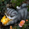 Kamanan Gartendeko Katze Figuren Solar Gartenfiguren Gartendeko Gartendekoration Katzenfiguren Katzenfigur Garten Dekomit Schmetterling Geeignet für Hof Yard Rasen Kunst Dekoration 22 * 11 * 15 cm