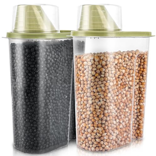 LDHHYH 2.5L Hundefutter Aufbewahrung 2 Set, Luftdichte Hundefutter Vorratsbehälter, Luftdicht Hundefutter Aufbewahrung mit Deckel, Vorratsbehälter Hundefutter