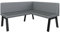 FURNISTAR Eckbank Akiko Metal A - Eckbankgruppe für Ihrem Esszimmer, Küche modern, Sitzecke, Essecke. Perfekt für Küche, Büro und Rezeption. Solide und Starke Verarbeitung. (168x142-Rechts-Soft29)