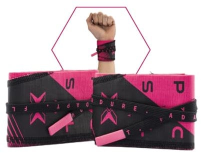 PICSIL Muñequeras de Tela para Cross Training, Gran Soporte Articular, Previene Lesiones, Tendinitis, Ideal para Musculación, Boxeo, Gimnasia, Calistenia, Gym, para Hombres y Mujeres (Rosa)