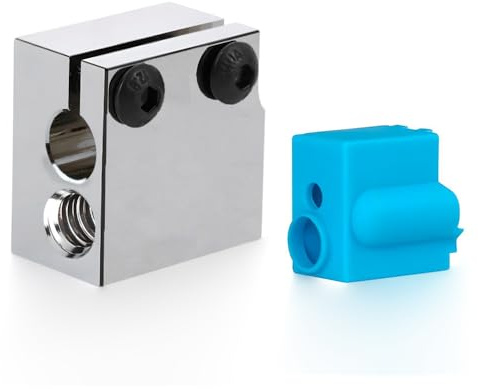 BZ 3D Vyper Heizblock,Upgrade Hochtemperatur Plattiertem Kupfer Heizblock mit Silikon Socke für Sidewinder X1 X2/Vyper/Kobra Max/Kobra Plus 3D Drucker Volcano V5 J-Head Hotend