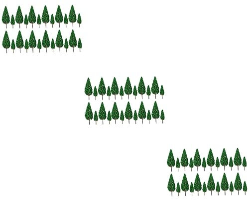 STOBOK 36stücke Miniatur Gartenlandschaft Kunststoff Kiefer Baum Modell Bunte Szenerie Für Sandtisch Und Bauprojekte Grün