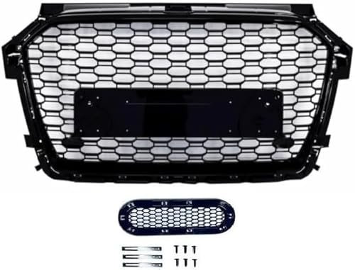 HIOMAQ Auto Griglie Anteriori Radiatori per Audi A1 8X 2015-2018, Griglia Radiatore Durevoli Auto Esterna Centrale Accessori