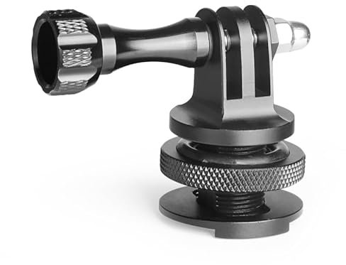 Sea frogs Aluminium Cold Shoe Mount Adapter, 1/4 Schraubenloch Stativhalterung für Go Pro Hero 14/13/12/11/10/9/8/7/6, Action Kamera, Stativ, Selfie Stick, Einbeinstativ, DSLR Kamerablitz (YB-3-KL)