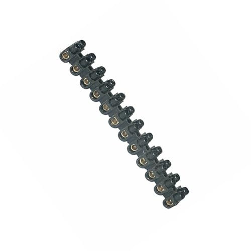 Regleta de conexión negra 25 mm 60A, ideal para conexiones eléctricas seguras y eficientes en instalaciones industriales y domésticas.
