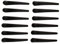 UxicRuya Pinces Crocodiles pour Compartiment de Coiffure, 12 Pièces, Pinces à Cheveux pour Salon de Coiffure, Noir, 12cm