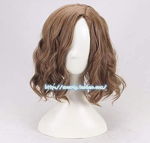 HOWGARI Anime Coer Wig. Mens Sirius Brown Wavy Wig Cosplay Perücke Halloween Rollenspiel Sirius Schwarze Haarkostüme mit Haarkappe