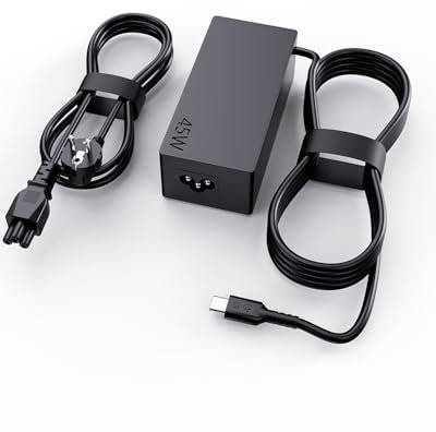 Chromebook - Caricatore USB-C da 45 W per Acer Chromebook, HP Chromebook, Huawei, Dell, Lenov-o, Samsung, Asus, Google e altri cavi di ricarica USB tipo C, alimentatore di rete 20 V 2,25 A