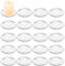 MUXHEL 24PCS Glass Candle Holder 10 cm Round Glass Candle Plate Clear Candle Holders for Pillar Candles Transparent Candle Plates and Trays Candle Stand for Wedding Party Home Decor