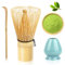 VMUTGA MA-01 Accessoire de Cérémonie du Matcha Japonais, Fouet Matcha en Bambou Naturel, Cuillère Traditionnelle, Cuillère à Thé, Porte-Fouet, pour la Cérémonie du Thé, La Boisson
