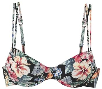 Lascana Damen Bügel-Bikini-Top | schönes Oberteil mit floralem Druck – jedes Top ein Unikat, Doppelträger zum Verstellen, aus der Mix-Kini-Serie.