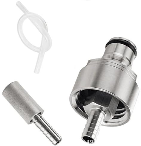 SLAHAJ Druckminderer Edelstahl Kohlensäure Kappe Druck Flasche Füllen Kappe Ball Lock Fass Heimbrausystem(D)