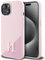 CG MOBILE Karl Lagerfeld Silicone Shadow Metal Initial Hülle für iPhone 15 kompatibel mit MagSafe (Rosa)