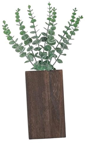 Ciieeo Wooden Vase for Artificial Plants Hanging Simulation Plants in Basket Farmhouse Decor for Living Front Door