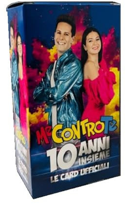 Box pacco 10 bustine da 8 CARD Me Contro Te 10 anni insieme 2025 + portachiave pailettes e penna multicolore