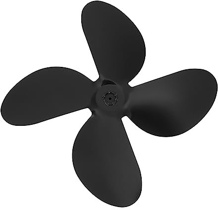 HIAKDOFT Aluminiumlegierung Kaminventilator Flügel Hitzebeständige Leise Ofenlüfter Ersatzteil Für Stromlosen Holzofen Zur Stabilen Wärmeverteilung