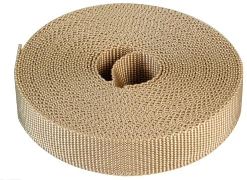 IdeaGenesis - Cinta para Recogedor de Persianas Enrrollables | Cuerda de Repuesto para Carrete de Toque Suave y Rígido | Resiste Rayos UV y Abrasión (Beig, Cinta 18mm)